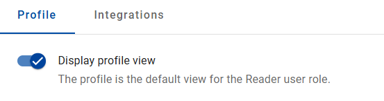 The screenshot shows the toggle switch "Show profile for this diagram type".