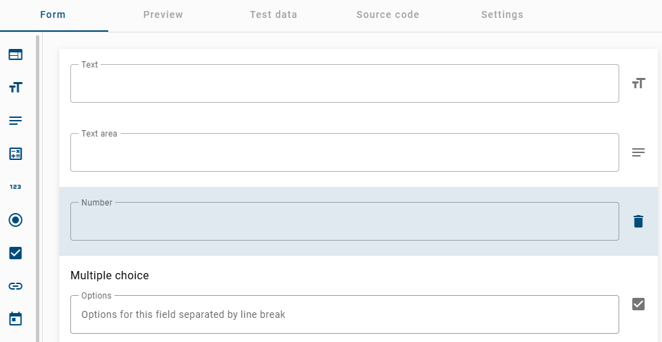 The screenshot which is displayed here shows the form editor after adding a new form field.