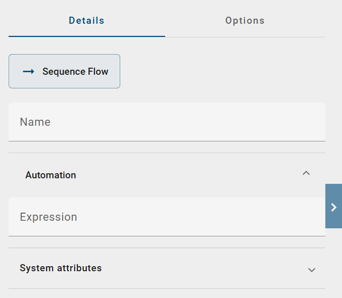 This screenshot shows the attribute "Expression" within the details of BIC Process Design.