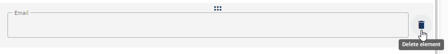 This screenshot demonstrates the function to remove single form fields from the list.